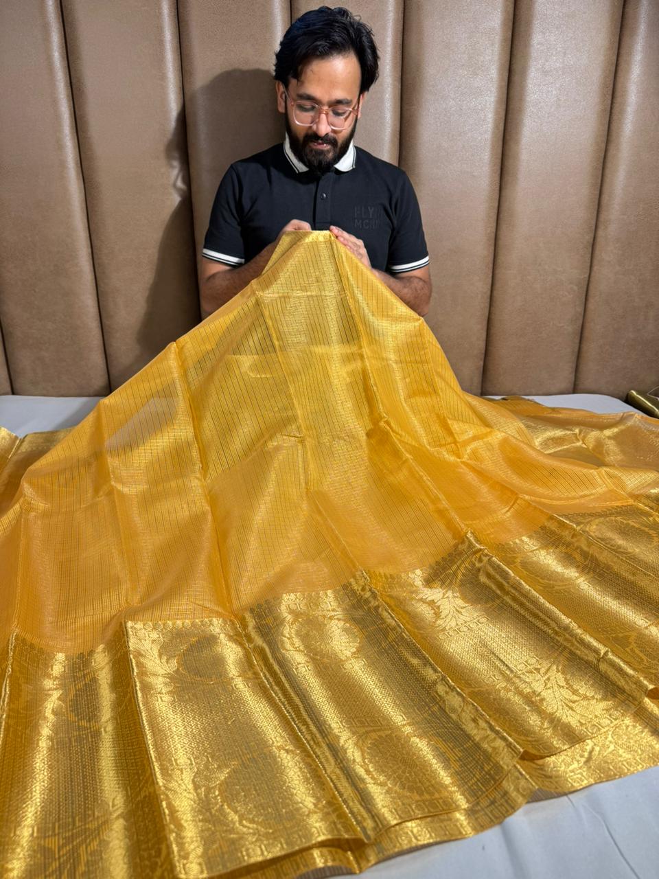 Belal Bhai ki celebrity inspired kota silk saree with rich zari pallu