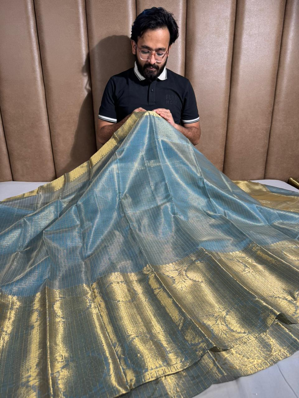 Belal Bhai ki celebrity inspired kota silk saree with rich zari pallu