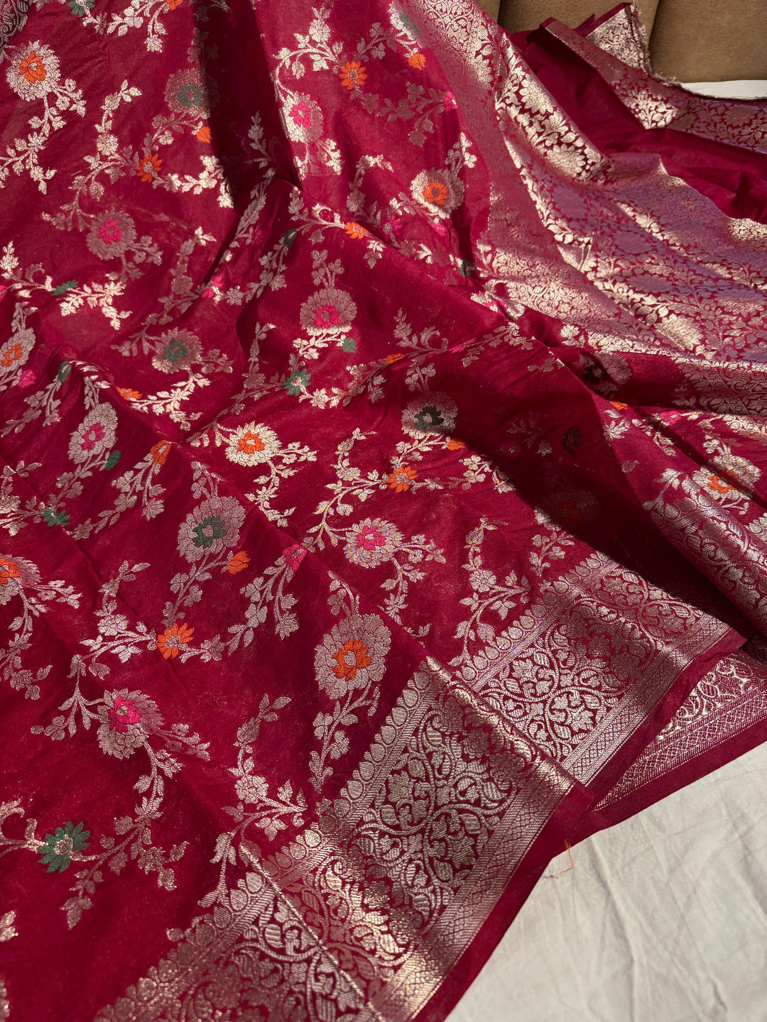 Semi Georgette Silk Banarasi Saree