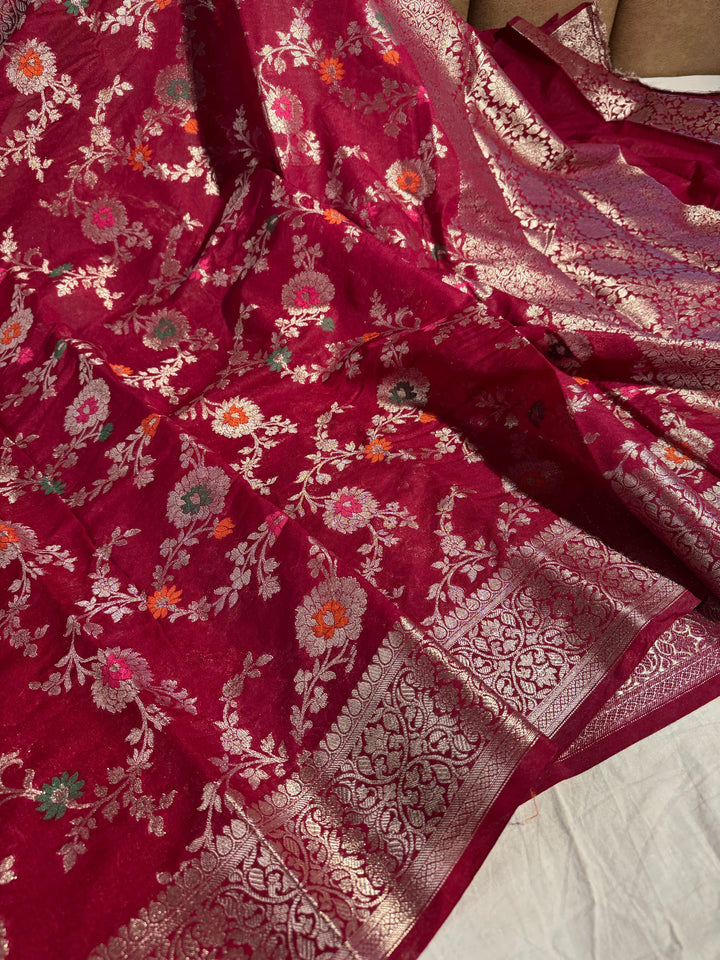 Semi Georgette Silk Banarasi Saree