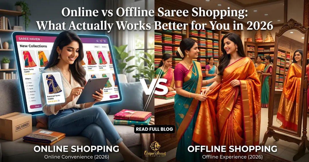 Online vs Offline Saree Shopping: What Actually Works Better for You in 2026
