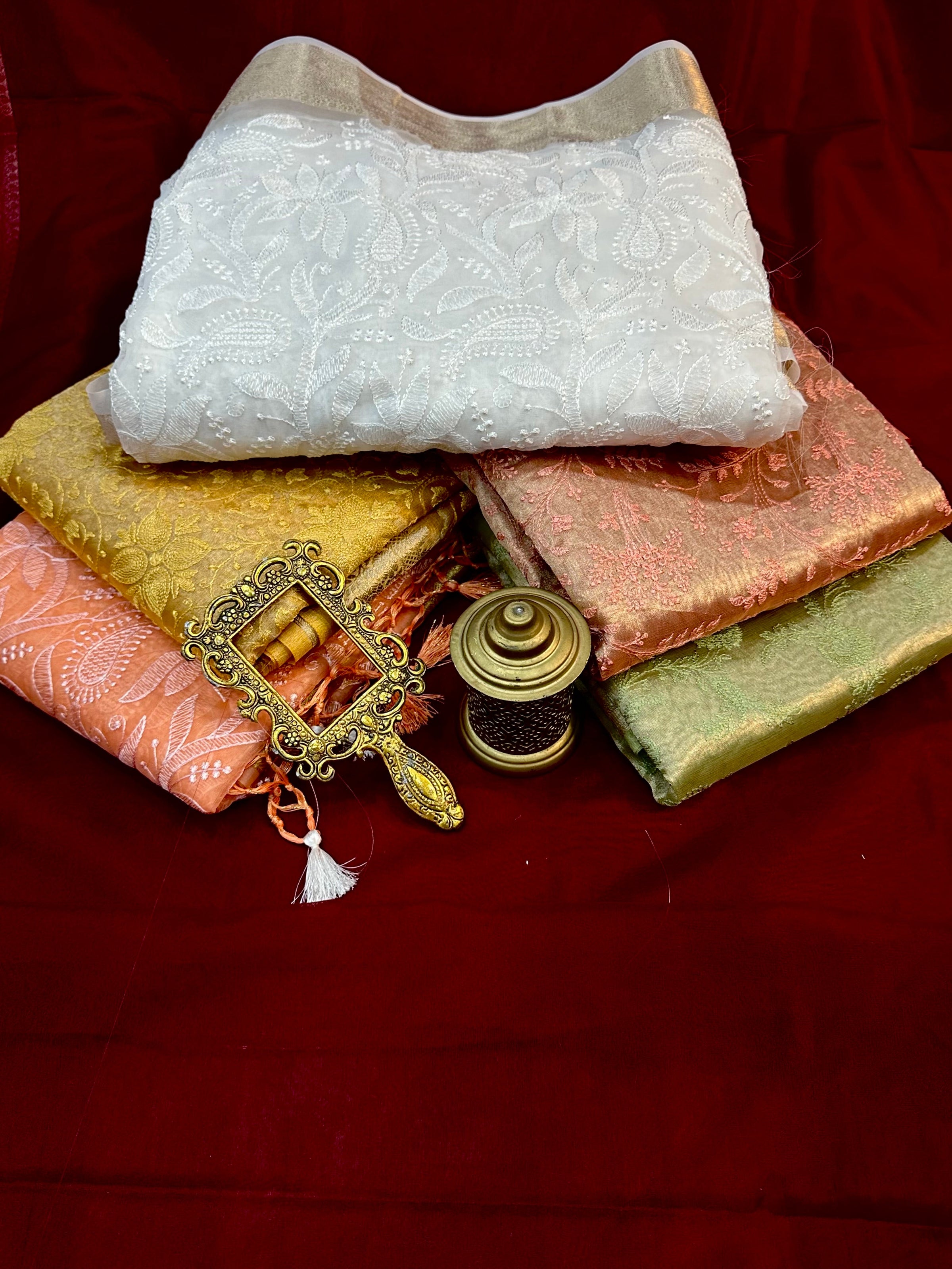 NEVER SEEN CHIKANKARI SAREE