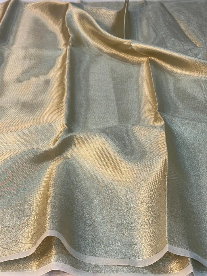 Water zari brocade tissue silk kanjivaram saree