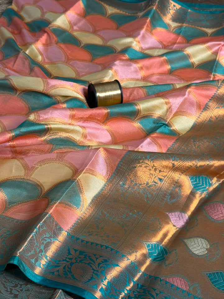 Rangkat Multicoloured Softsilk Banarasi Saree
