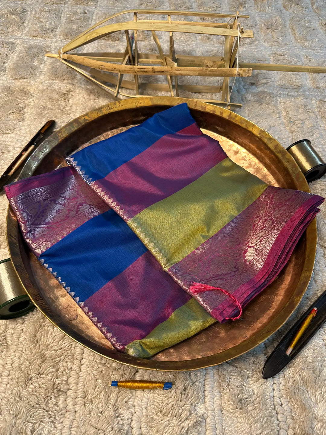 Eccentric zari weave Softsilk Banarasi saree