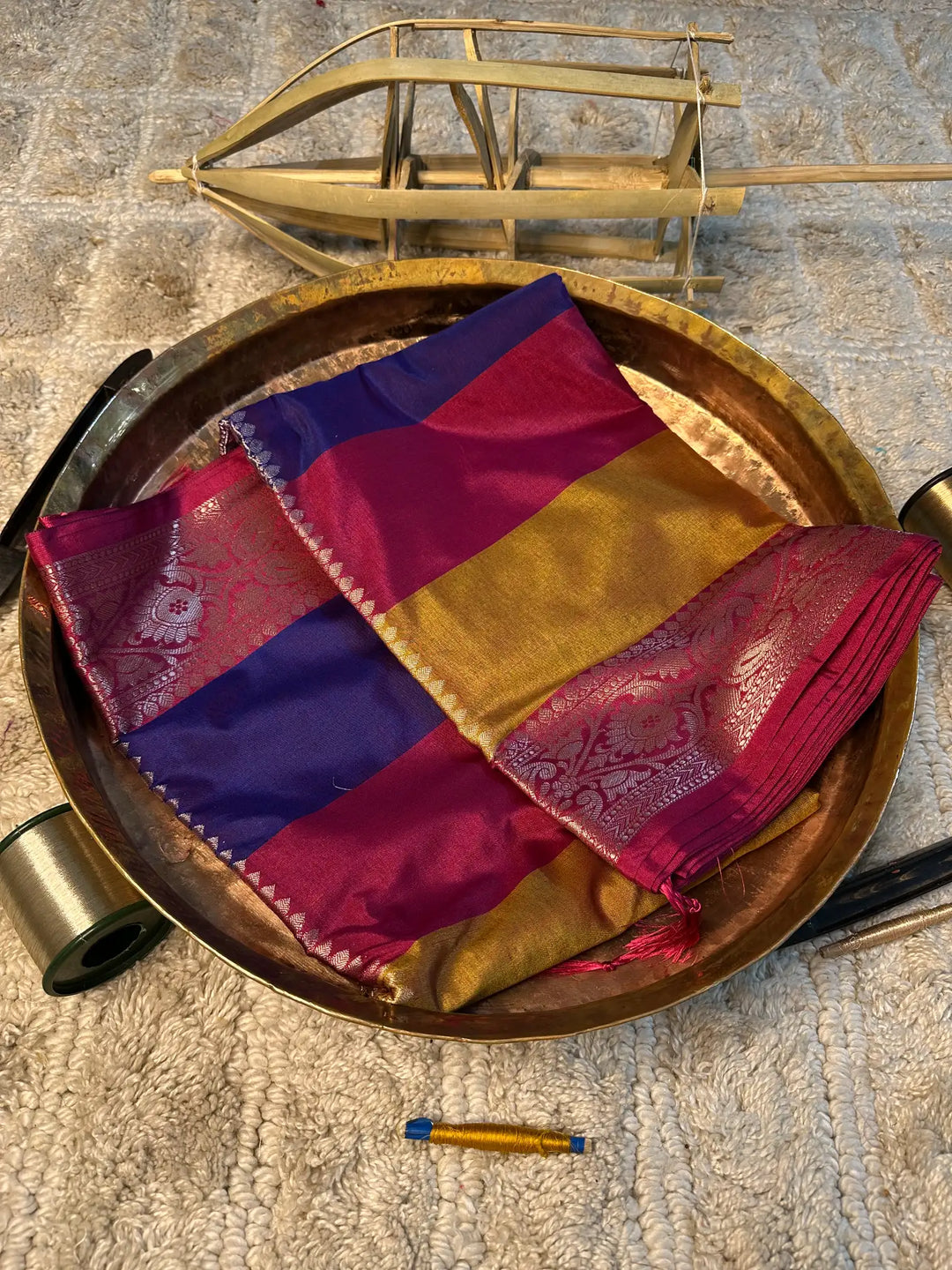 Eccentric zari weave Softsilk Banarasi saree