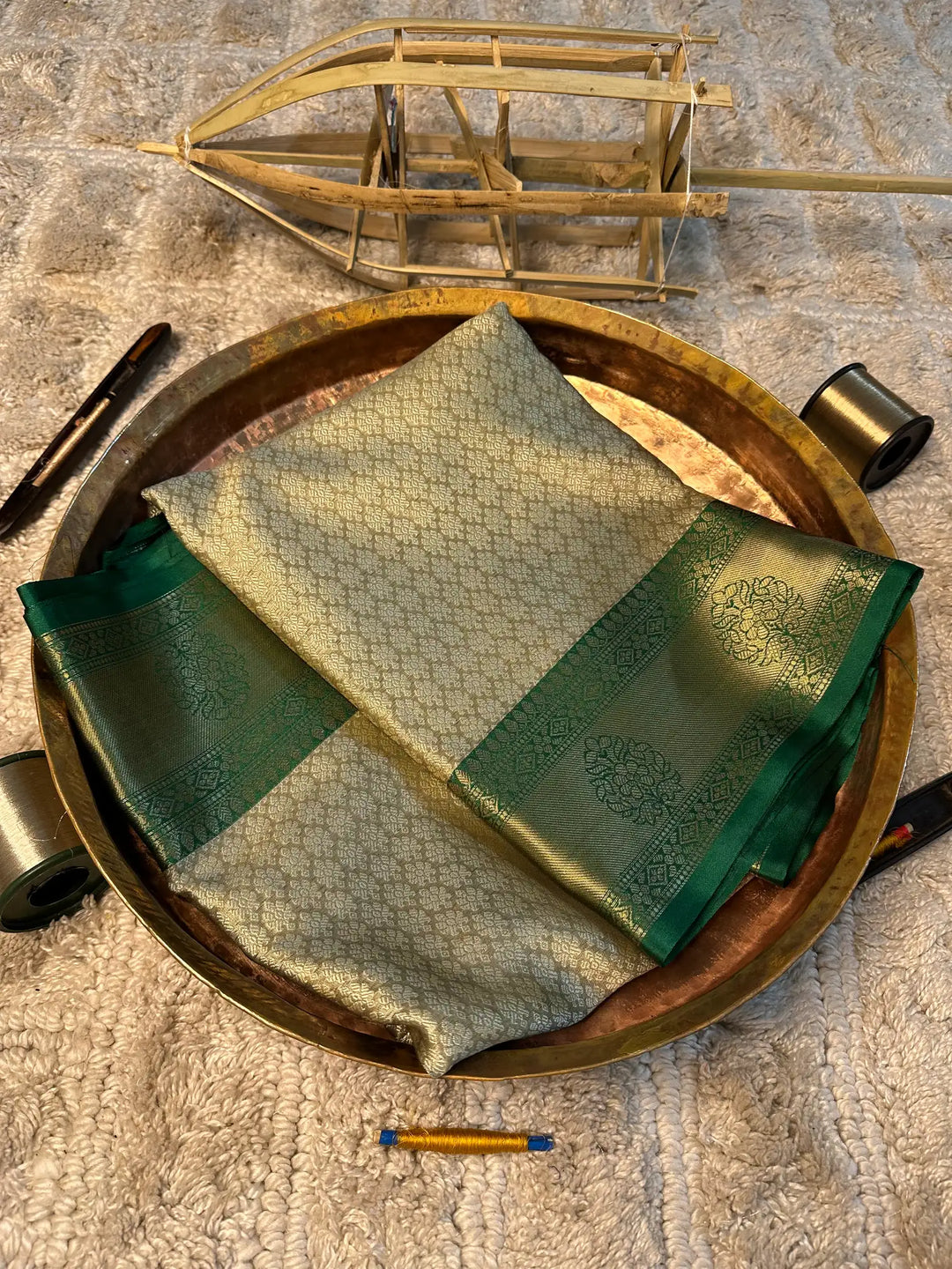 Eccentric zari weave Softsilk Banarasi saree