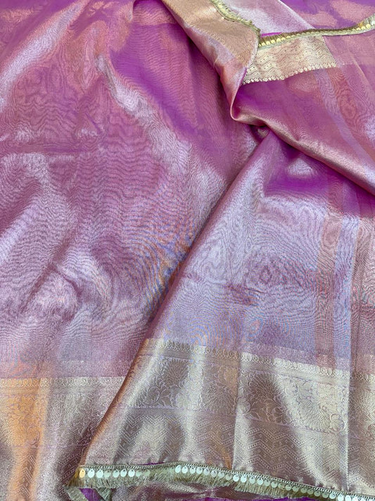 Heeramandi inspired GLASS TISSUE SILK SAREE