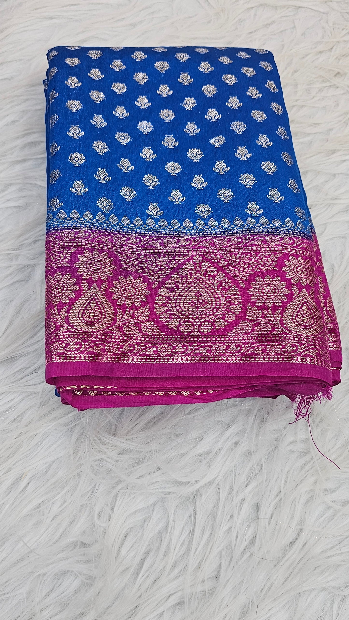 Powder blue rani Colour Soft Silk Khaddi Buti Silk Saree