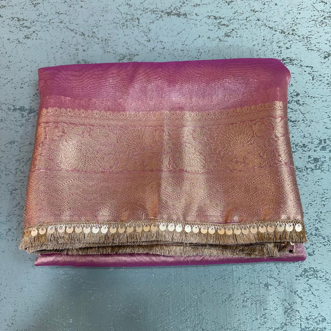 Heeramandi inspired GLASS TISSUE SILK SAREE