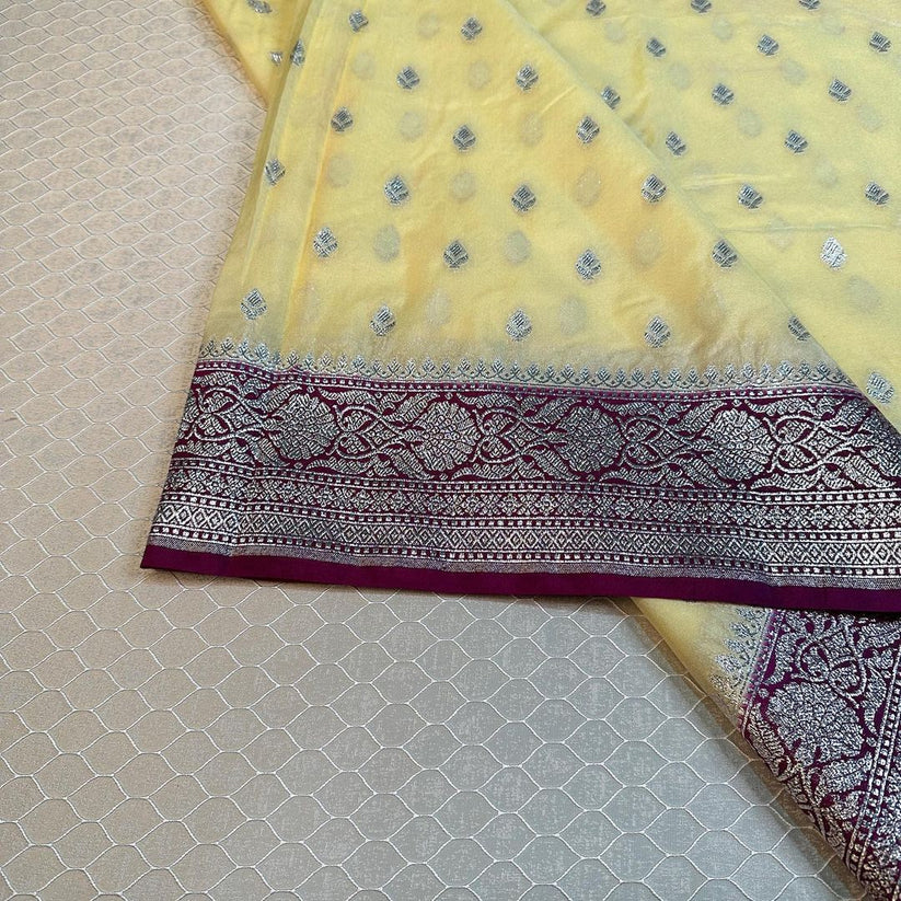 Banarasi Khaddi Georgette Katan Silk Saree