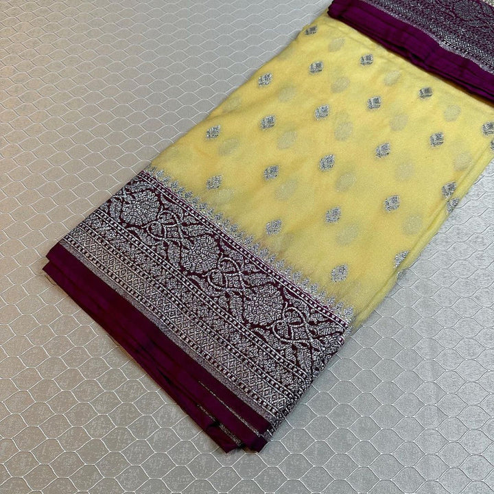 Banarasi Khaddi Georgette Katan Silk Saree