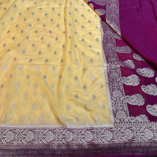 Banarasi Khaddi Georgette Katan Silk Saree