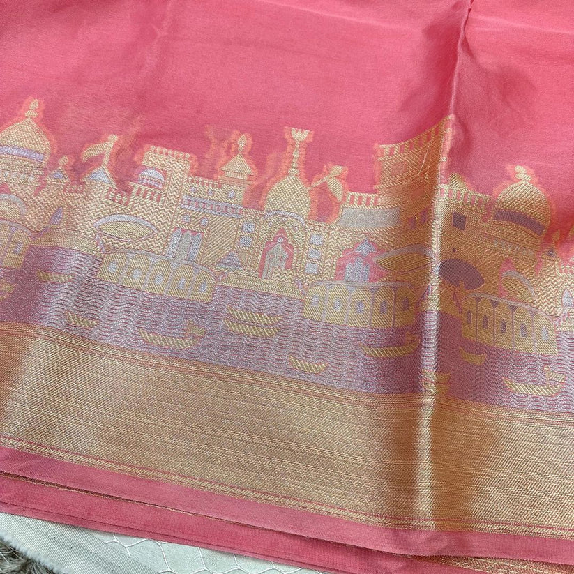 Ghats of Banaras Inspired Georgette Banarasi Saree