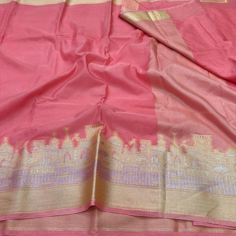 Ghats of Banaras Inspired Georgette Banarasi Saree