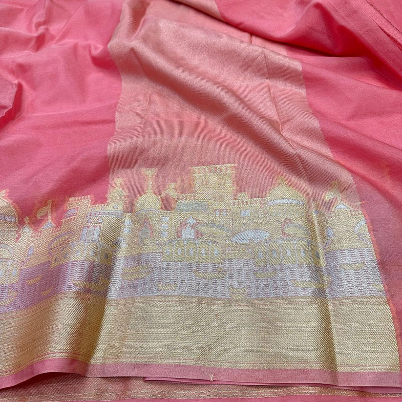 Ghats of Banaras Inspired Georgette Banarasi Saree