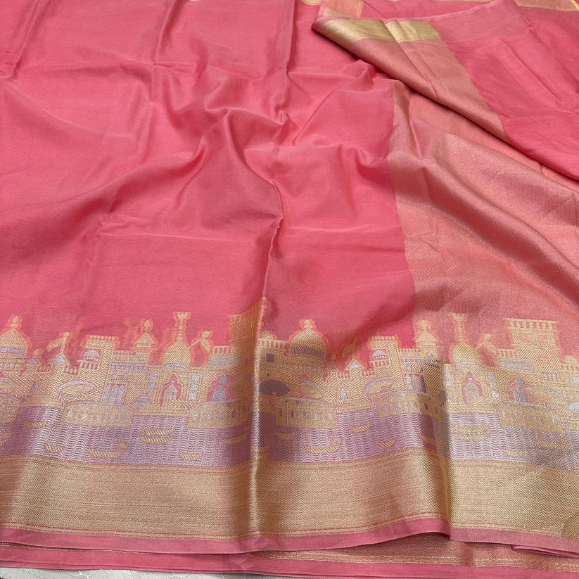 Ghats of Banaras Inspired Georgette Banarasi Saree