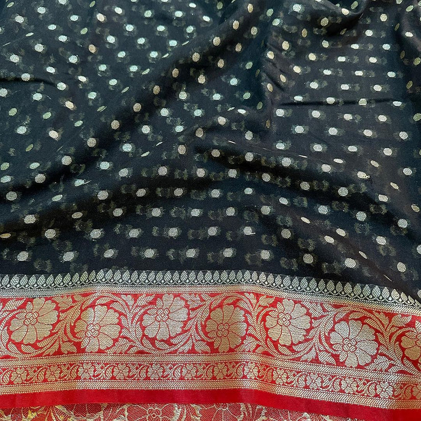 Khaddi Georgette Hazara Booti Saree