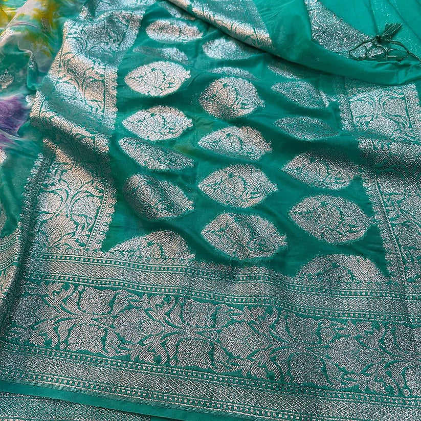 Katan Georgette Silk Saree