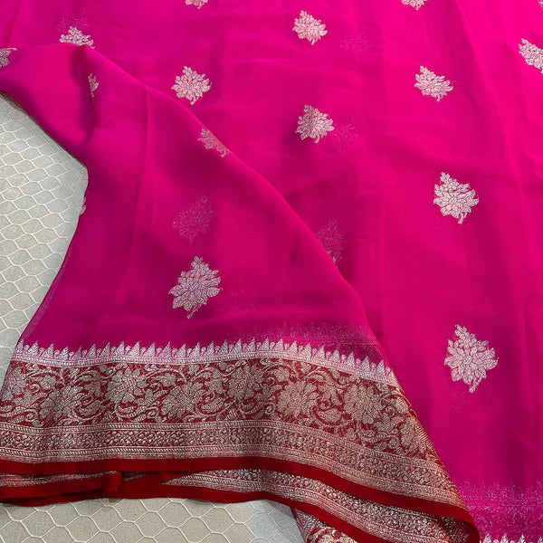 Shiffon Khaddi Banarasi Saree