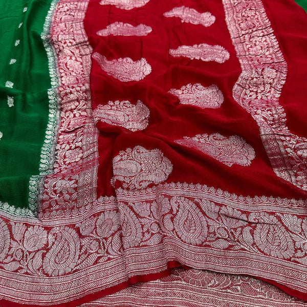 Pure Khaddi Chiffon Silk Saree