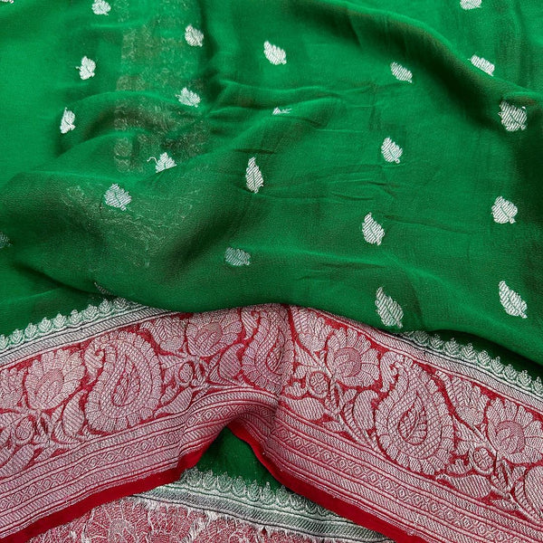 Pure Khaddi Chiffon Silk Saree