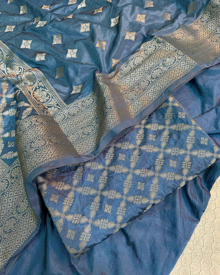 Semi Katan Banarasi Suit