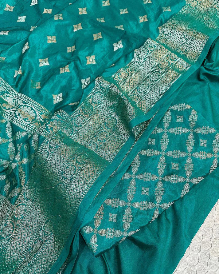 Semi Katan Banarasi Suit