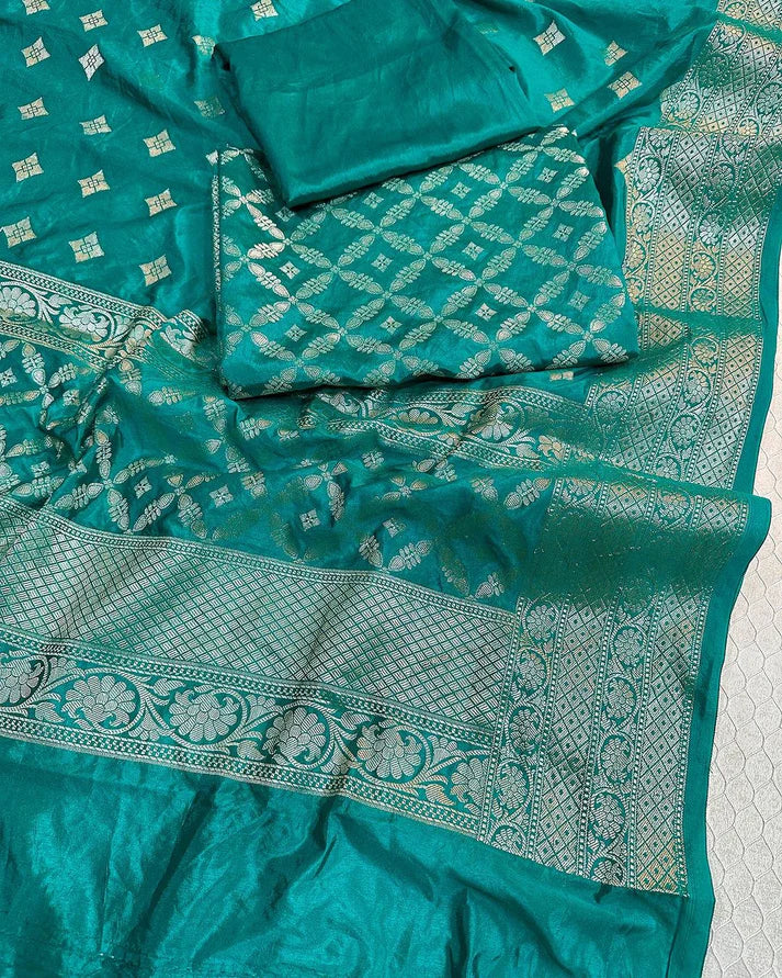 Semi Katan Banarasi Suit