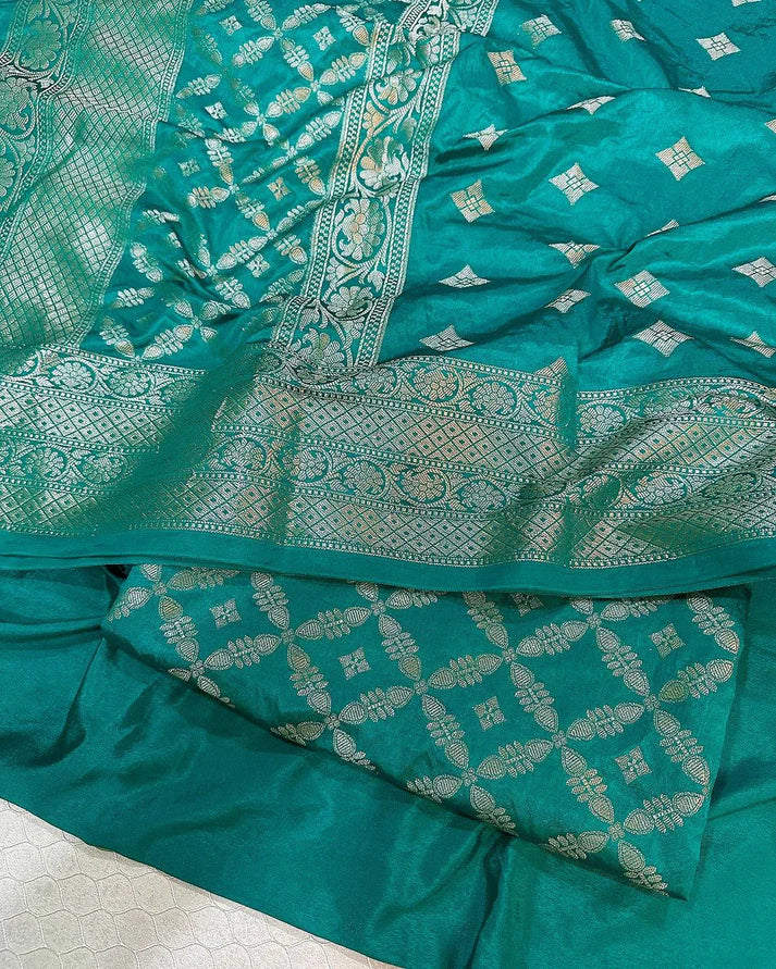 Semi Katan Banarasi Suit