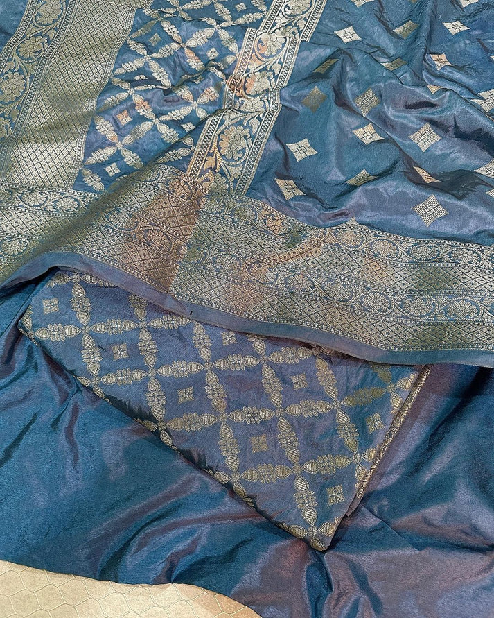 Semi Katan Banarasi Suit