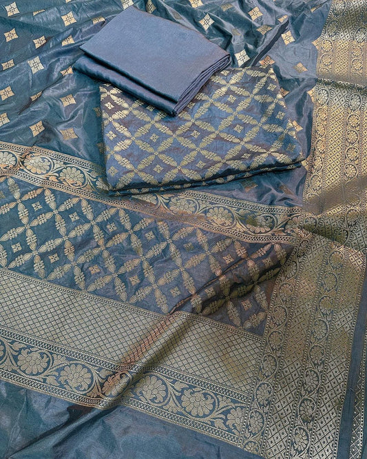 Semi Katan Banarasi Suit