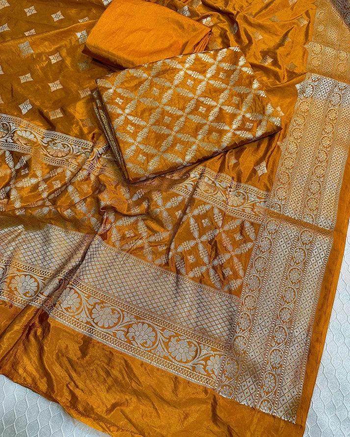 Semi Katan Banarasi Suit