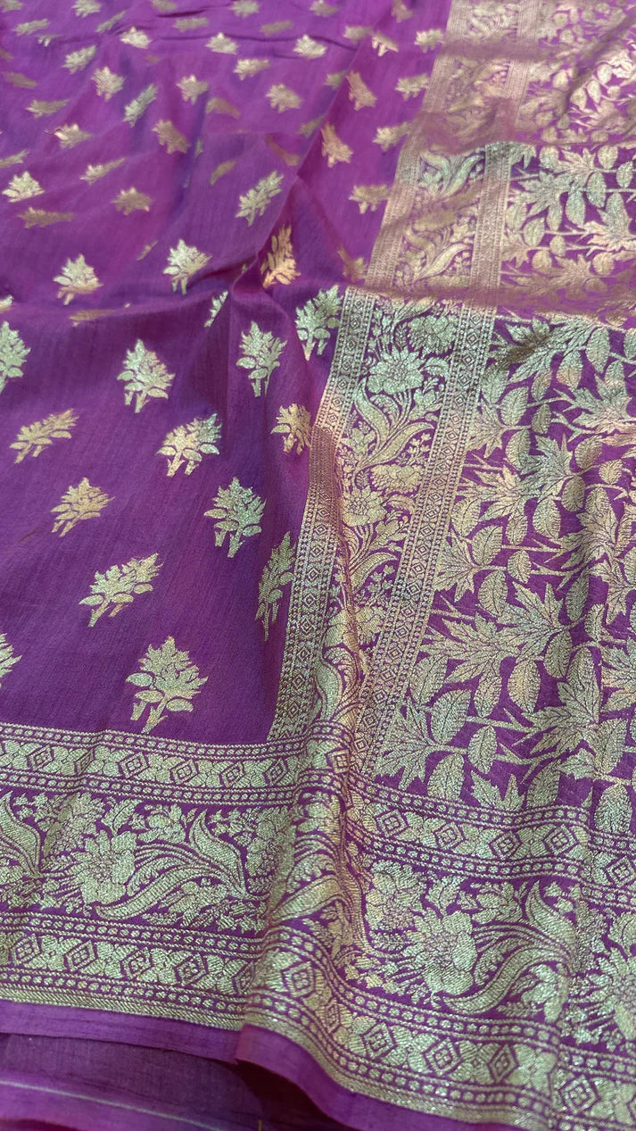 Light Lavender Shade Munga Silk Saree