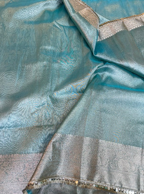 Heeramandi inspired GLASS TISSUE SILK SAREE