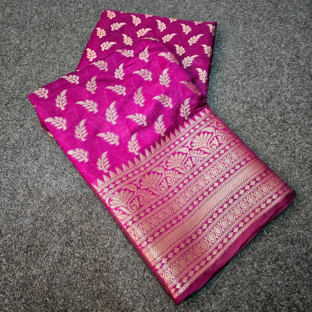 Rani Pink Soft warm silk saree