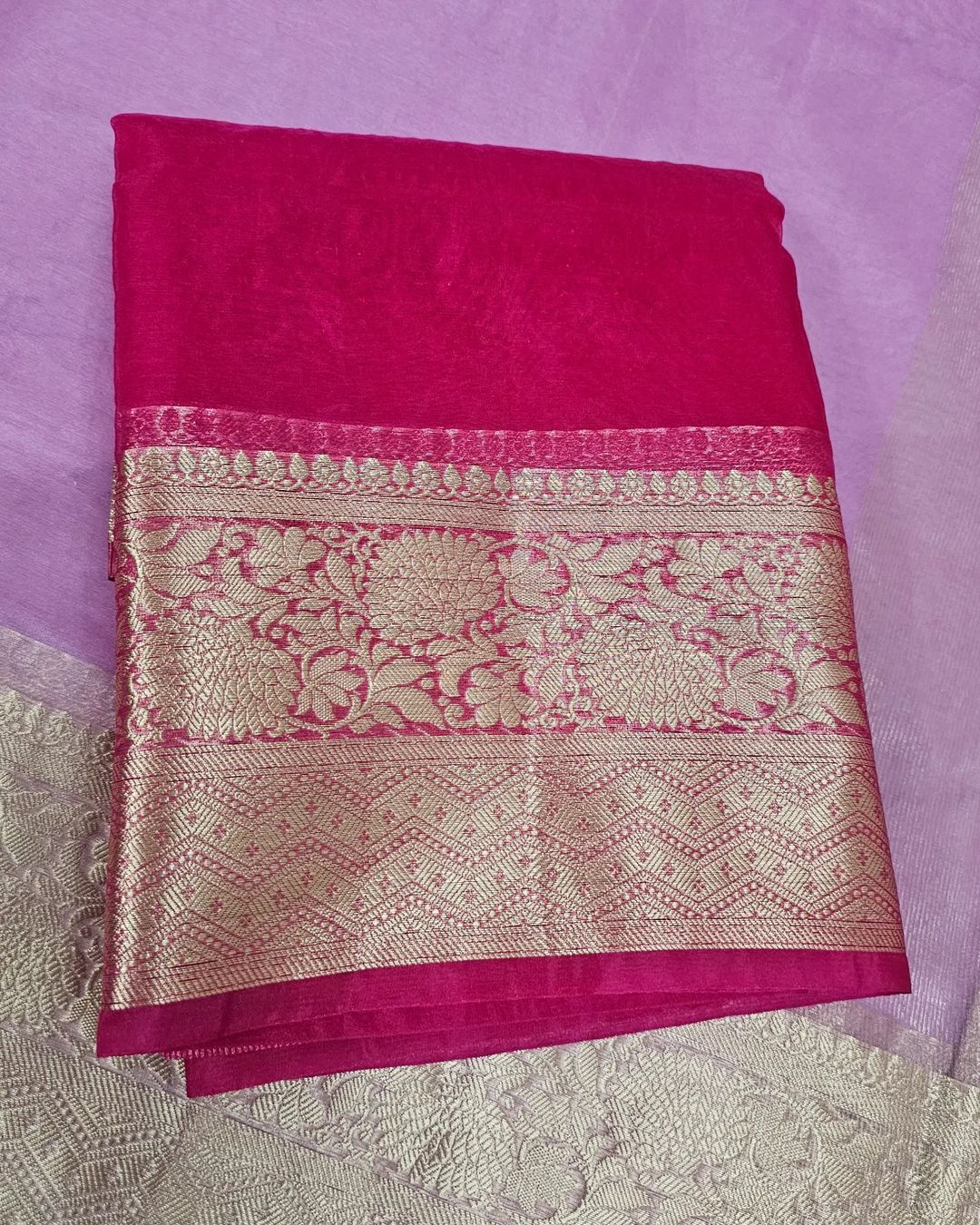 organza silk saree