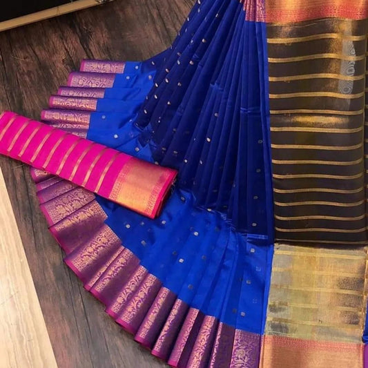 Royal blue Soft silk saree