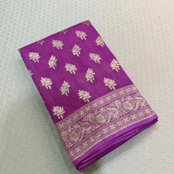 Light Lavender Shade Munga Silk Saree