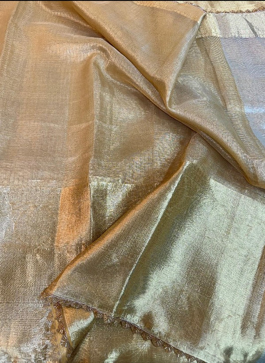 Kota Tissue Silk Jarkan Work Saree