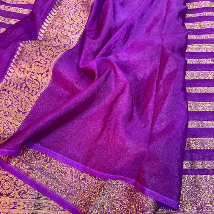 Aarti Ravi mam inspired warm silk purple shade saree