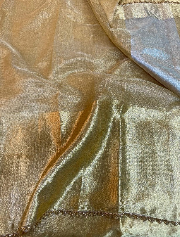 Kota Tissue Silk Jarkan Work Saree