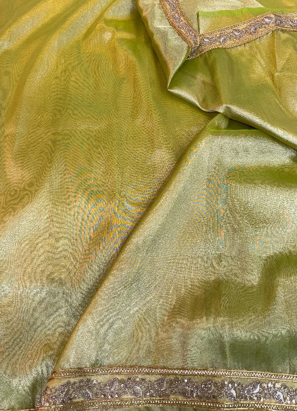 Kota Tissue Silk Jarkan Work Saree