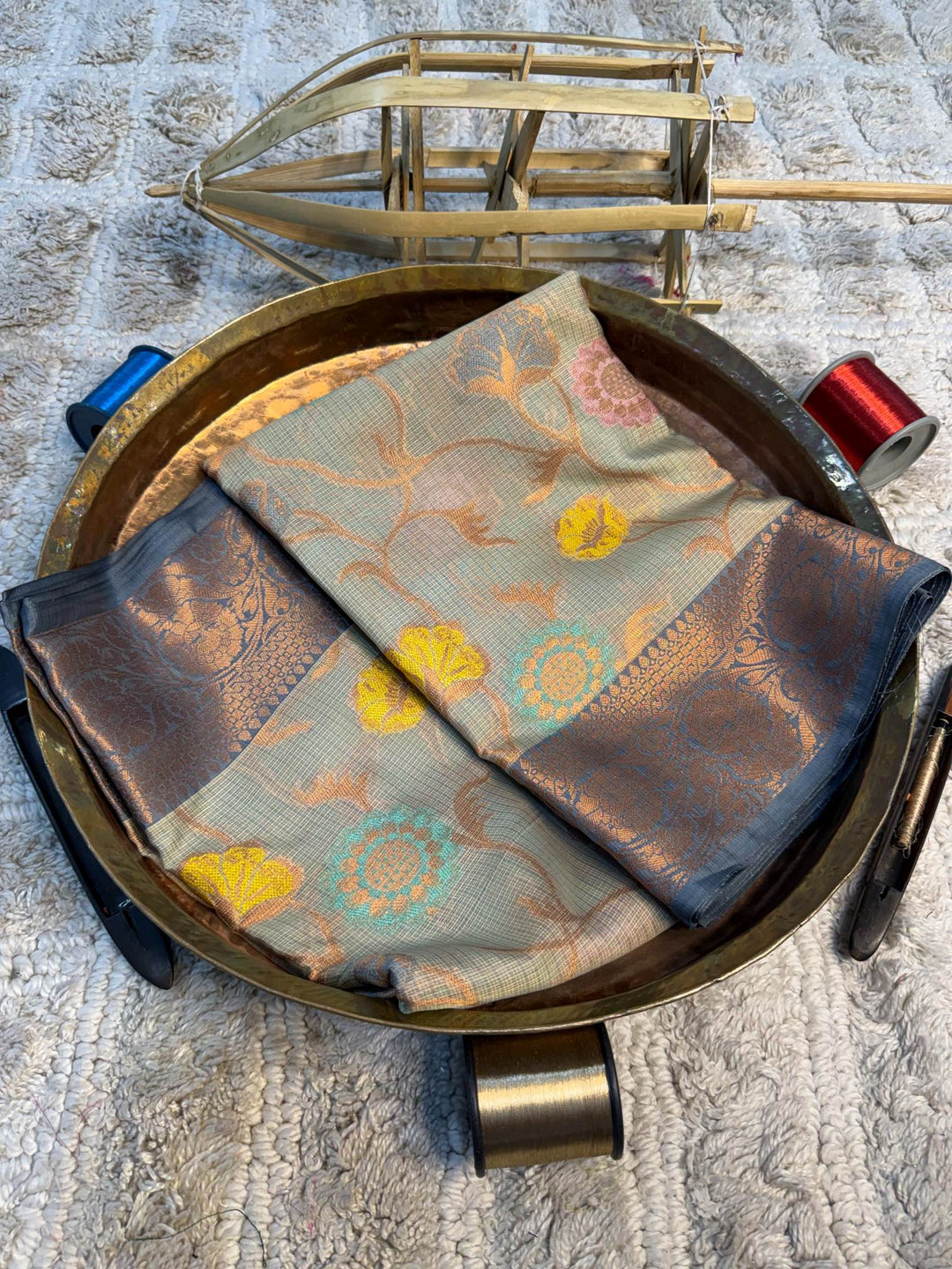 Eccentric zari weave Softsilk Banarasi Saree