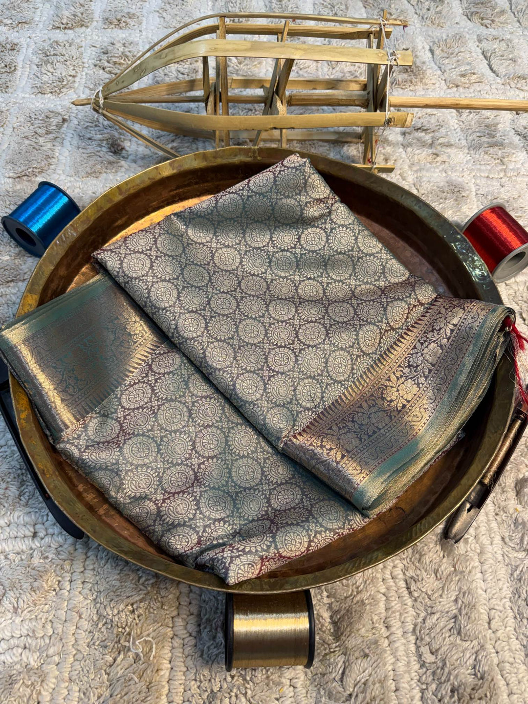 Eccentric zari weave Softsilk Banarasi Saree