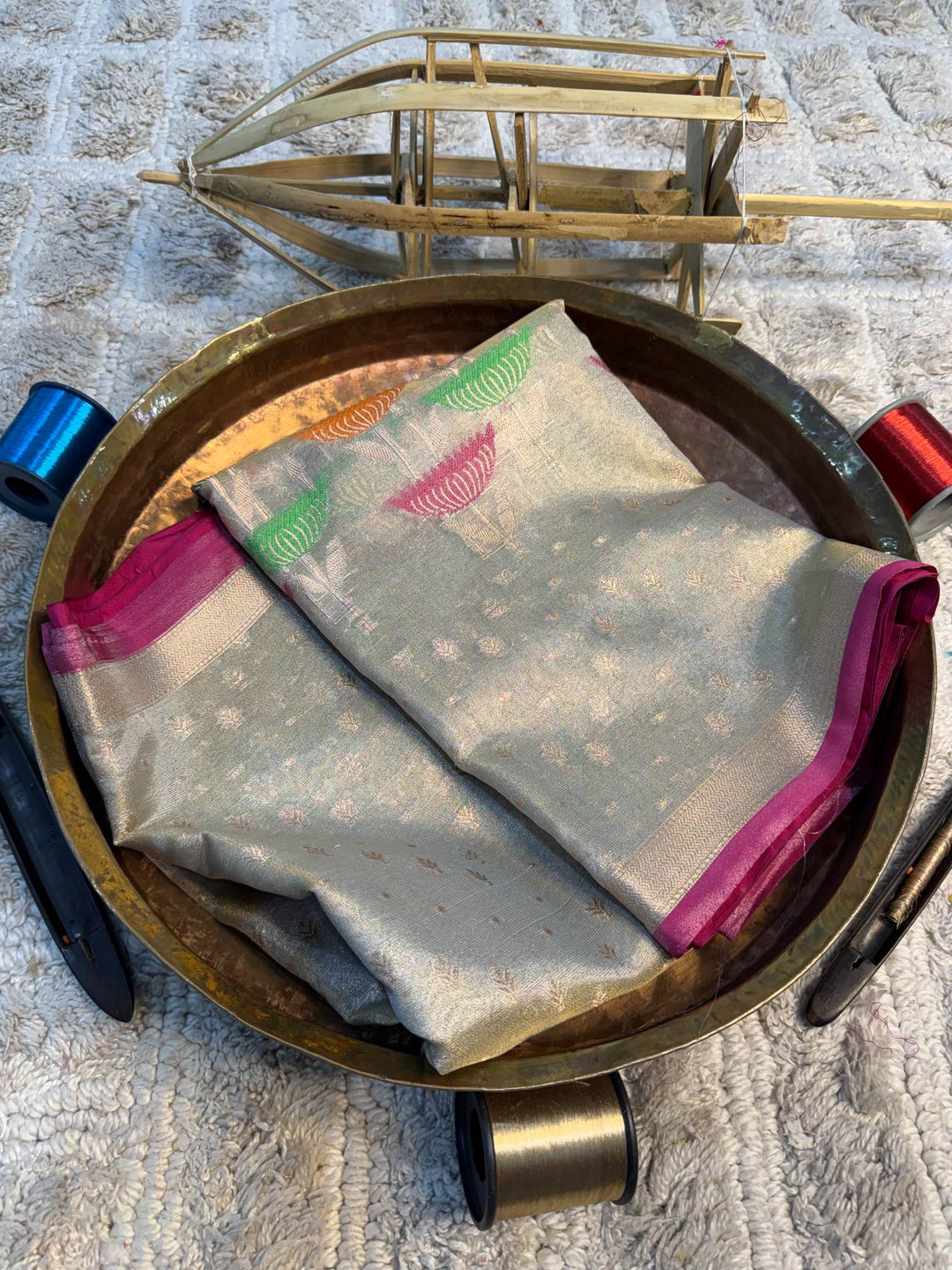 Eccentric zari weave Softsilk Banarasi Saree