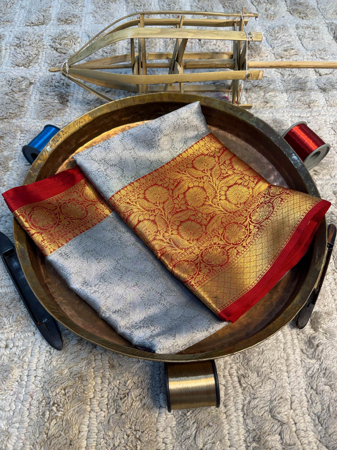 Eccentric zari weave Softsilk Banarasi Saree