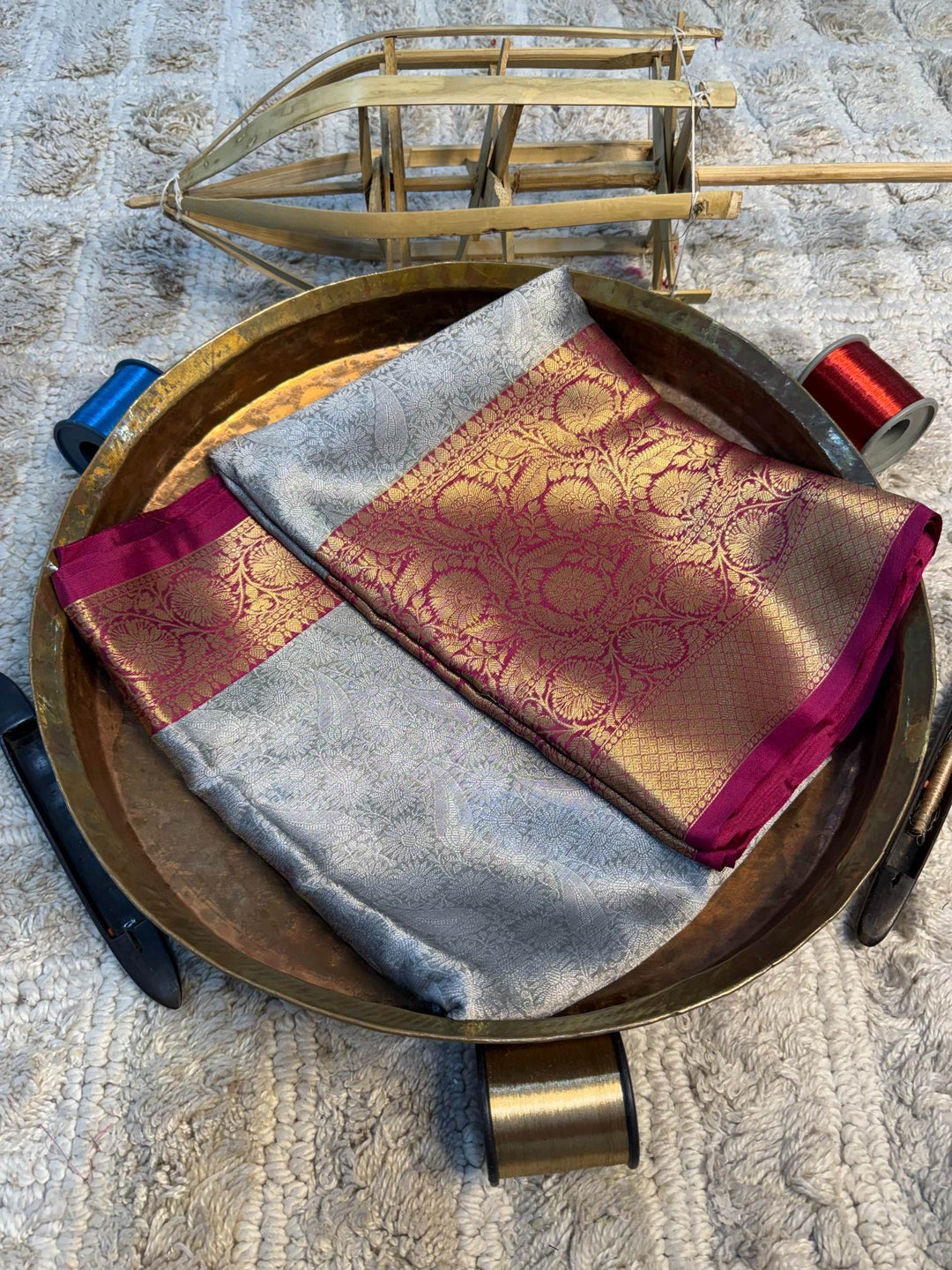 Eccentric zari weave Softsilk Banarasi Saree