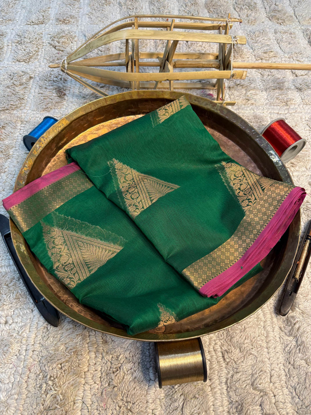 Eccentric zari weave Softsilk Banarasi Saree