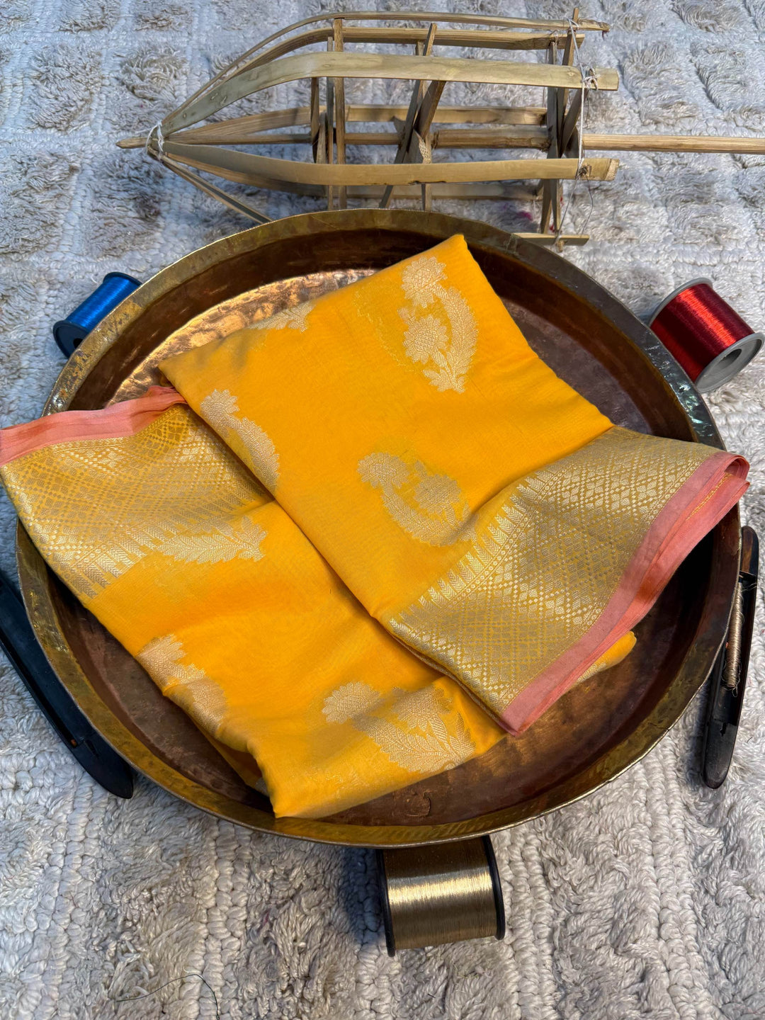 Eccentric zari weave Softsilk Banarasi Saree